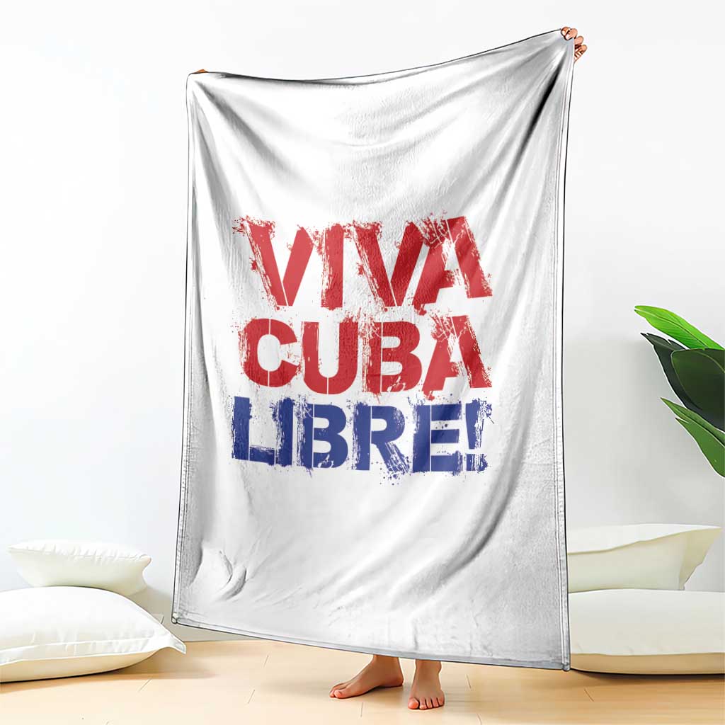 Viva Cuba Libre Throw Blanket SOS Cuba Stand With Freedom Movement