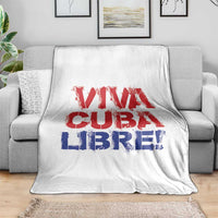 Viva Cuba Libre Throw Blanket SOS Cuba Stand With Freedom Movement