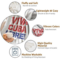 Viva Cuba Libre Throw Blanket SOS Cuba Stand With Freedom Movement