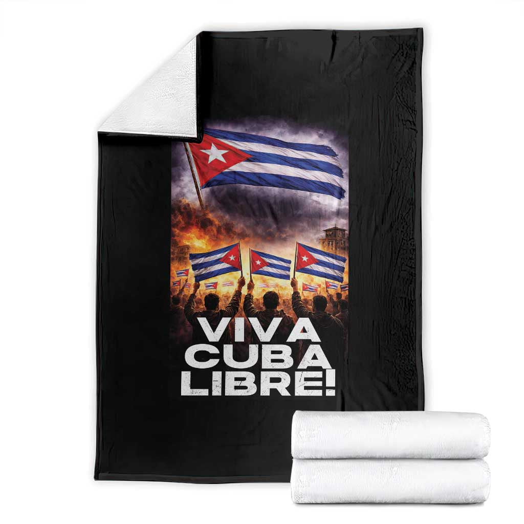 Viva Cuba Libre Throw Blanket Cuban Freedom Protest