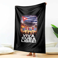 Viva Cuba Libre Throw Blanket Cuban Freedom Protest