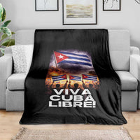 Viva Cuba Libre Throw Blanket Cuban Freedom Protest