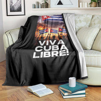 Viva Cuba Libre Throw Blanket Cuban Freedom Protest