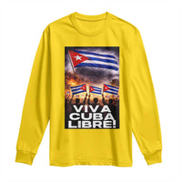Viva Cuba Libre Long Sleeve Shirt Cuban Freedom Protest