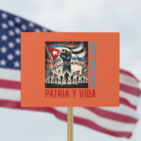 Cuban American Pride Protest Sign Viva Cuba Libre Supporter