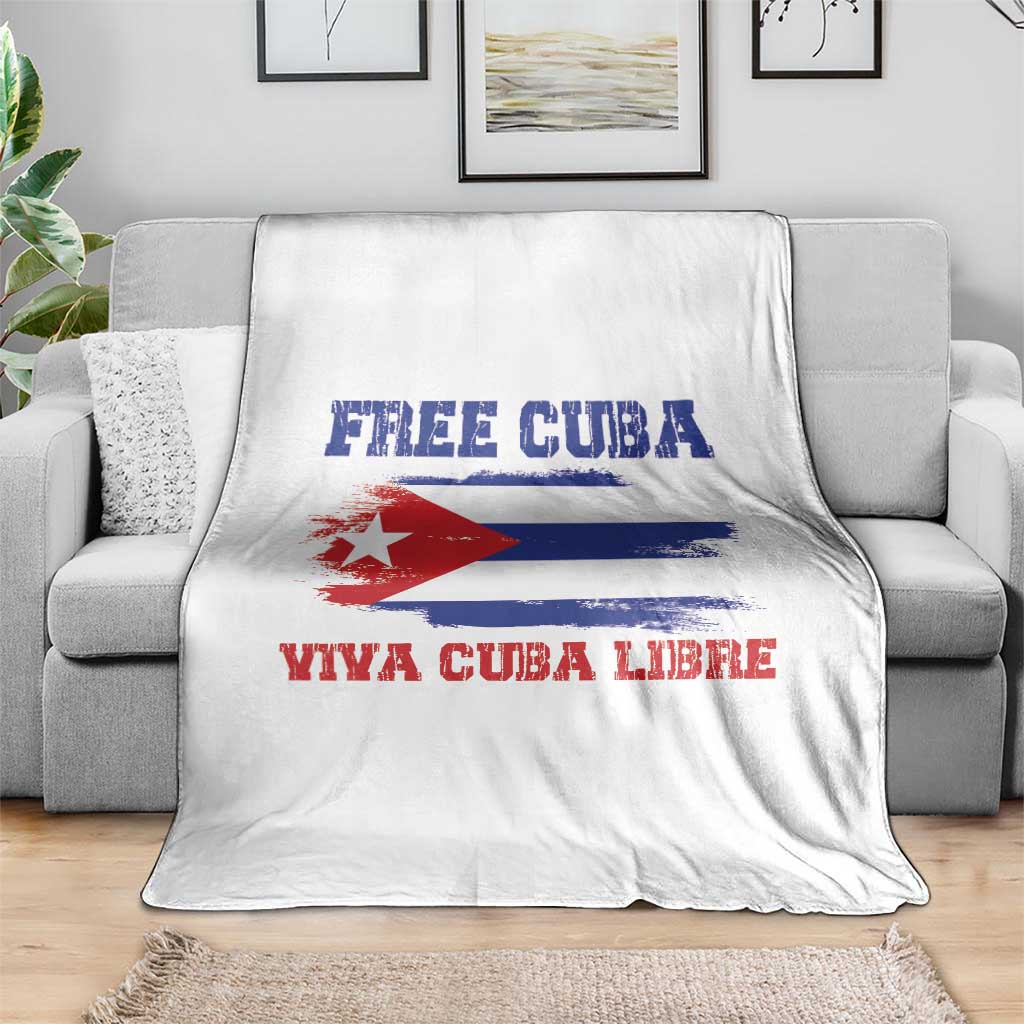 Cuban American Pride Throw Blanket Freedom For Cuba