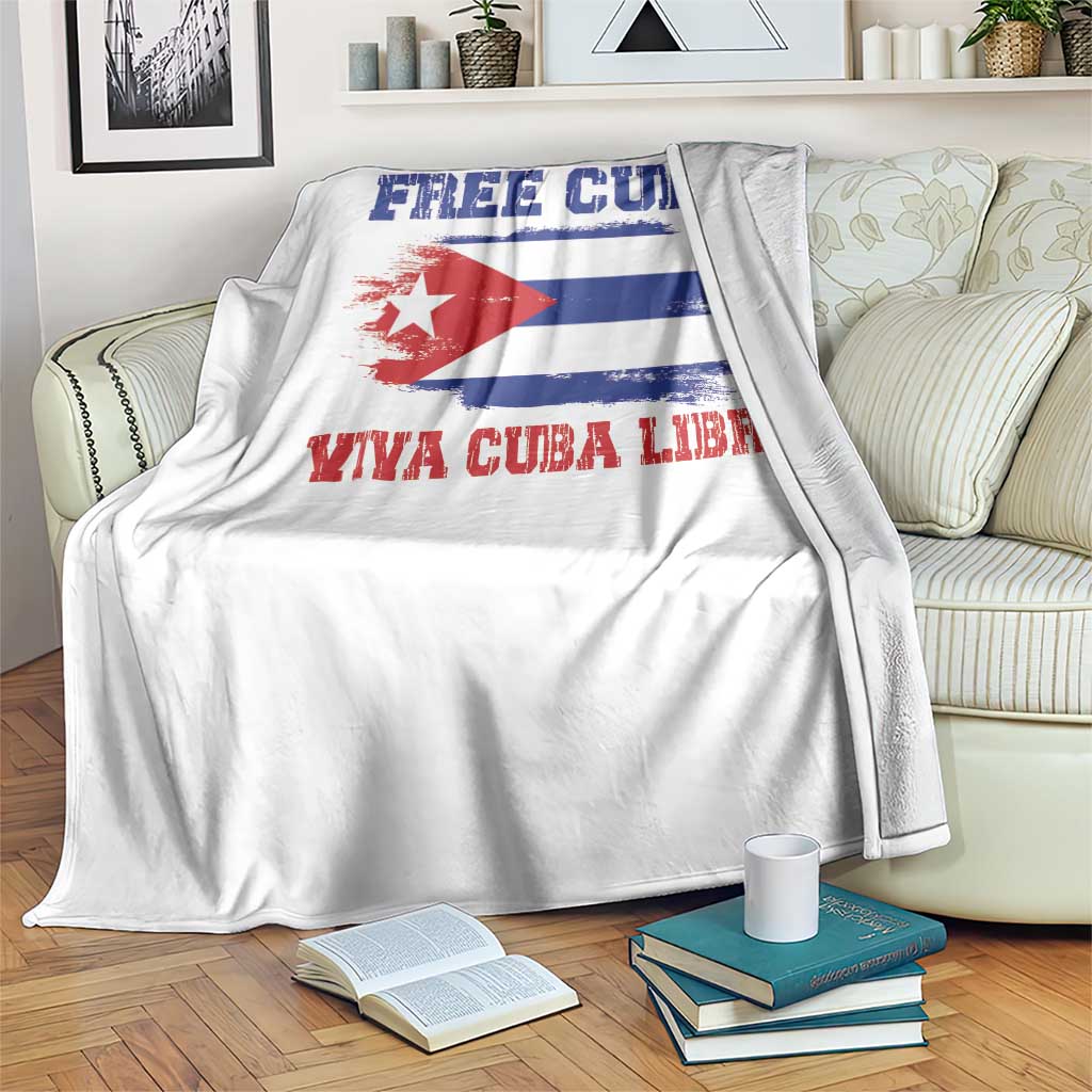 Cuban American Pride Throw Blanket Freedom For Cuba