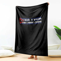 Viva Cuba Libre Throw Blanket Cuban Freedom Movement
