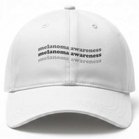 Melanoma Groovy Wavy Typography Baseball Cap Skin Cancer Warrior Gift