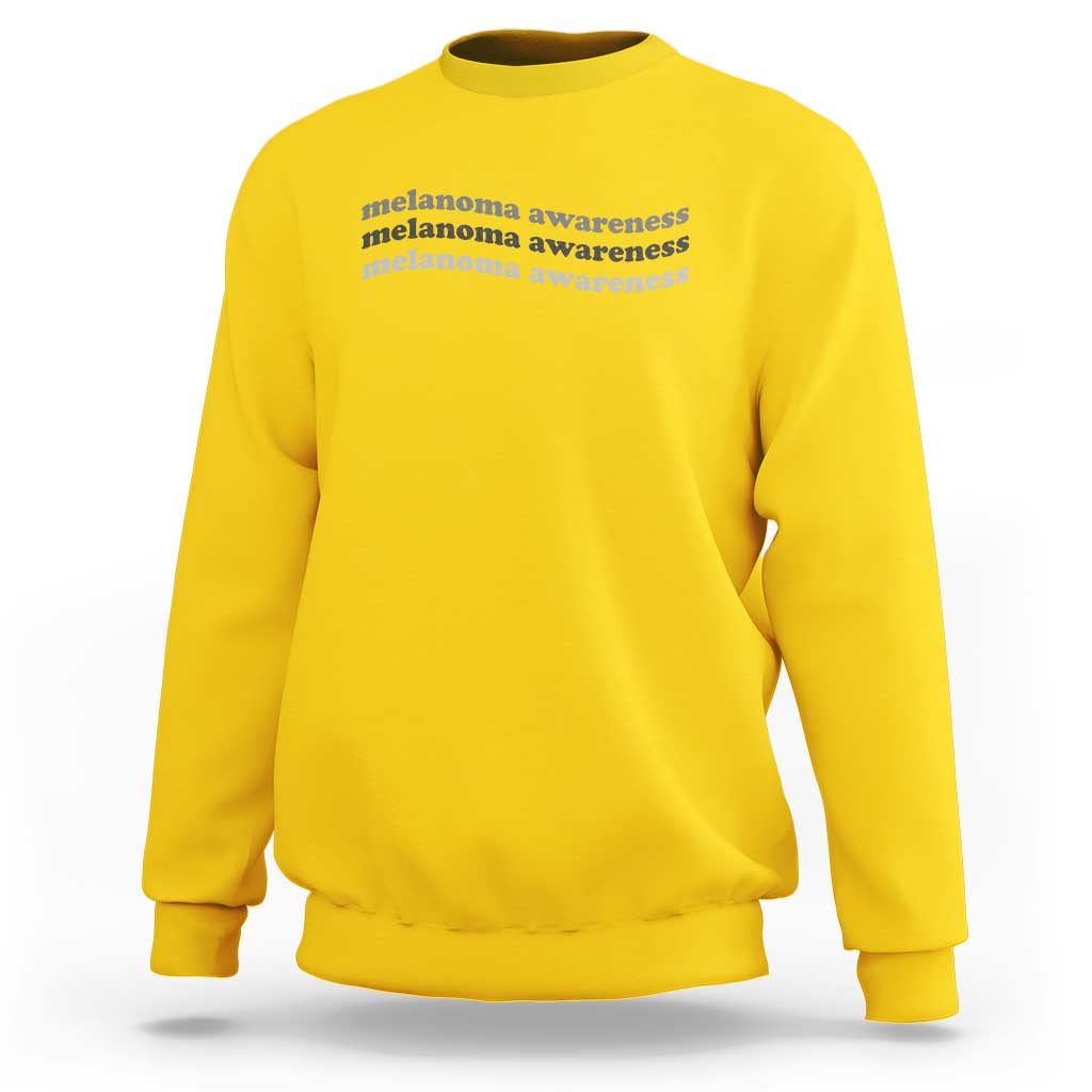 Melanoma Groovy Wavy Typography Sweatshirt Skin Cancer Warrior Gift