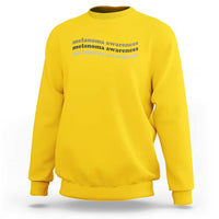 Melanoma Groovy Wavy Typography Sweatshirt Skin Cancer Warrior Gift