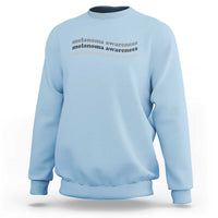 Melanoma Groovy Wavy Typography Sweatshirt Skin Cancer Warrior Gift