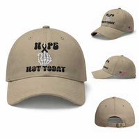 Melanoma Fighter Gift Baseball Cap Funny Skeleton Nope Not Today