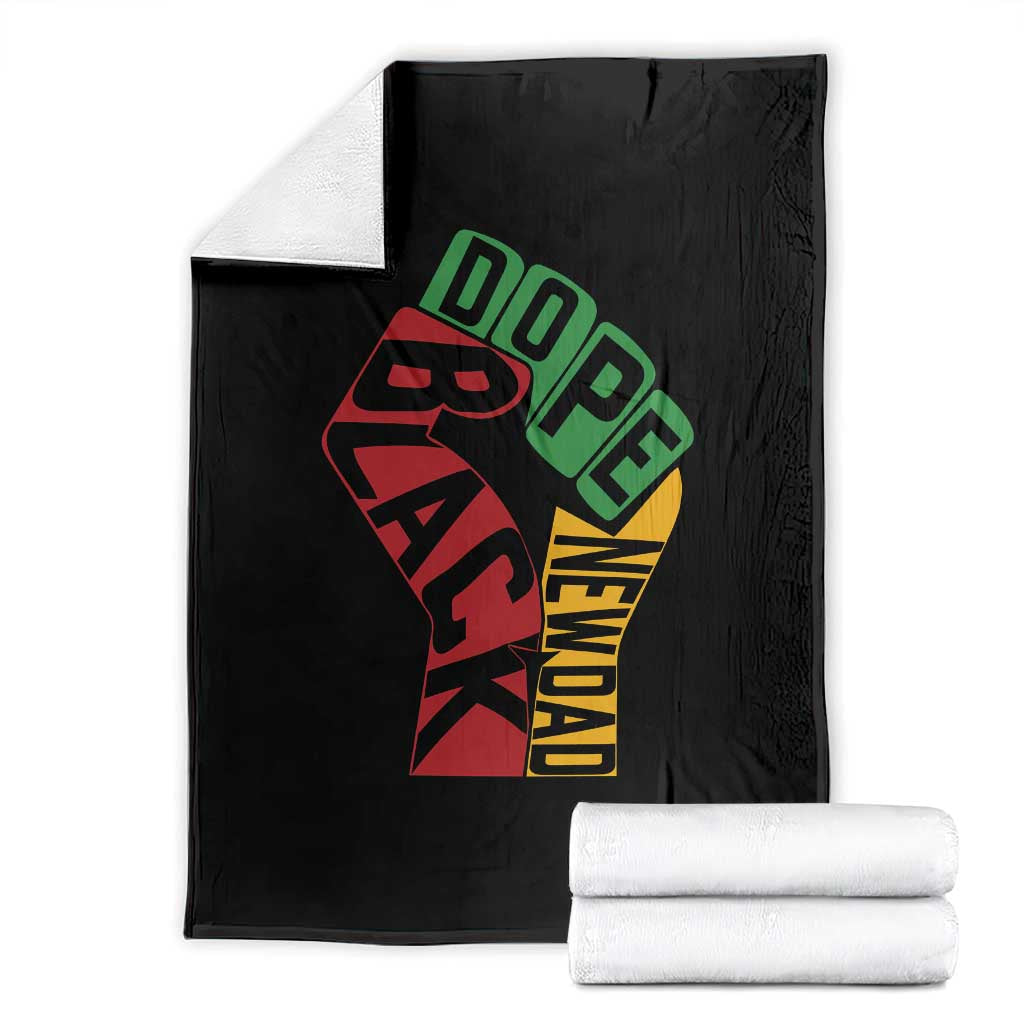 First Fathers Day Black Dad Throw Blanket New Dad Gift