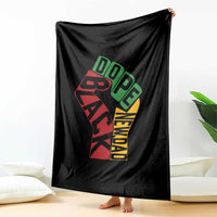 First Fathers Day Black Dad Throw Blanket New Dad Gift