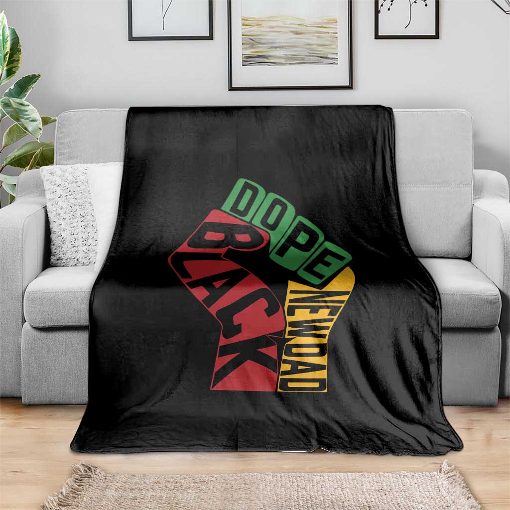 First Fathers Day Black Dad Throw Blanket New Dad Gift