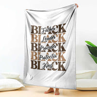 Father Leader Provider Protector King Throw Blanket Proud Black Dad Gift
