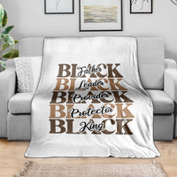 Father Leader Provider Protector King Throw Blanket Proud Black Dad Gift