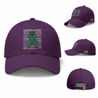 Liver Cancer Support Gift Baseball Cap Fearless Unbreakable Warrior Hope