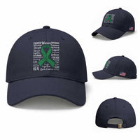 Liver Cancer Support Gift Baseball Cap Fearless Unbreakable Warrior Hope