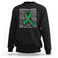 Liver Cancer Support Gift Sweatshirt Fearless Unbreakable Warrior Hope