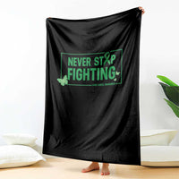 Liver Cancer Warrior Throw Blanket Never Stop Fighting Support Gift