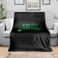 Liver Cancer Warrior Throw Blanket Never Stop Fighting Support Gift