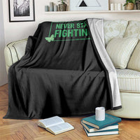 Liver Cancer Warrior Throw Blanket Never Stop Fighting Support Gift