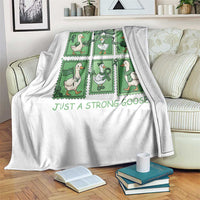 Funny Liver Cancer Warrior Support Gift Throw Blanket Just A Strong Goose