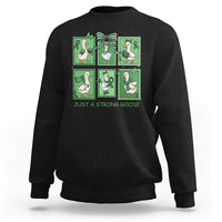 Funny Liver Cancer Warrior Support Gift Sweatshirt Just A Strong Goose