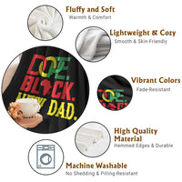 First Father's Day African American Dad Throw Blanket New Dad Gift