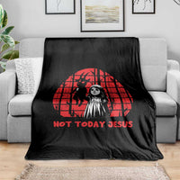 Not Today Jesus Throw Blanket Gothic Dark Art Pastel Goth Creepy Graphic