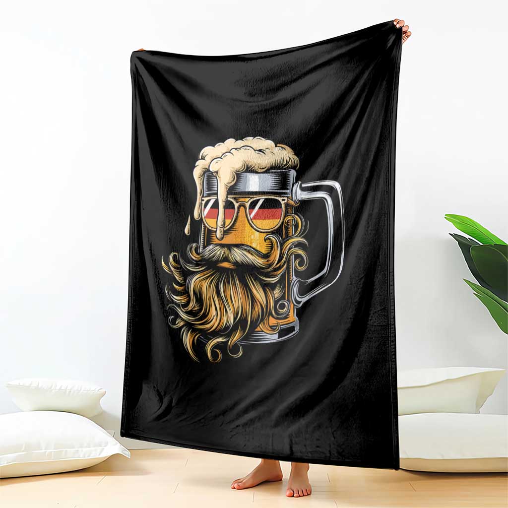 Funny Oktoberfest Beer Lover Gift Throw Blanket Cool German Beer Mug