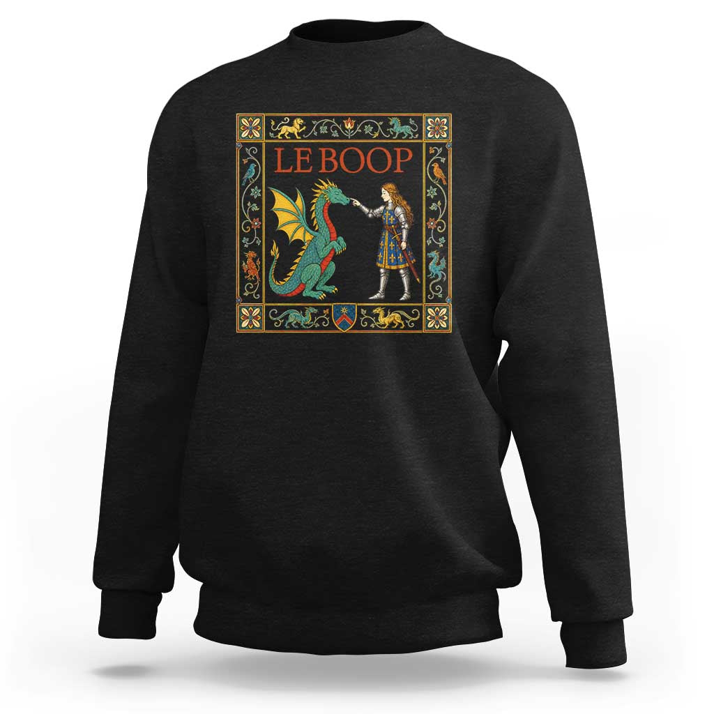 Le Boop Medieval Knight Dragon Sweatshirt Renaissance Fantasy Fair Lover Gift
