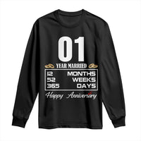 Vintage 1st Wedding Anniversary Long Sleeve Shirt One Year Married Gift