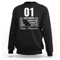 Vintage 1st Wedding Anniversary Sweatshirt One Year Married Gift