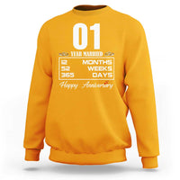 Vintage 1st Wedding Anniversary Sweatshirt One Year Married Gift