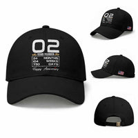 Vintage 2nd Wedding Anniversary Baseball Cap Two Years Married Gift