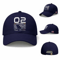 Vintage 2nd Wedding Anniversary Baseball Cap Two Years Married Gift