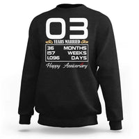 Vintage 3rd Wedding Anniversary Sweatshirt Three Years Married Gift