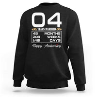 Vintage 4th Wedding Anniversary Sweatshirt Four Years Married Gift