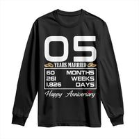 Vintage 5th Wedding Anniversary Long Sleeve Shirt Five Years Married Gift
