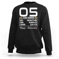 Vintage 5th Wedding Anniversary Sweatshirt Five Years Married Gift