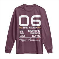 Vintage 6th Wedding Anniversary Long Sleeve Shirt Six Years Married Gift