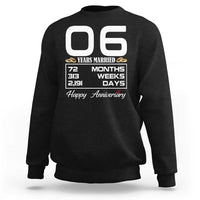 Vintage 6th Wedding Anniversary Sweatshirt Six Years Married Gift