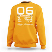 Vintage 6th Wedding Anniversary Sweatshirt Six Years Married Gift