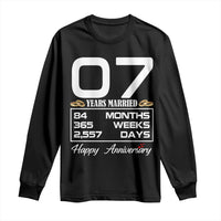 Vintage 7th Wedding Anniversary Long Sleeve Shirt Seven Years Married Gift