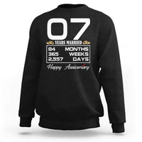 Vintage 7th Wedding Anniversary Sweatshirt Seven Years Married Gift