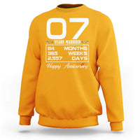 Vintage 7th Wedding Anniversary Sweatshirt Seven Years Married Gift