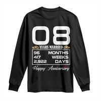 Vintage 8th Wedding Anniversary Long Sleeve Shirt Eight Years Married Gift
